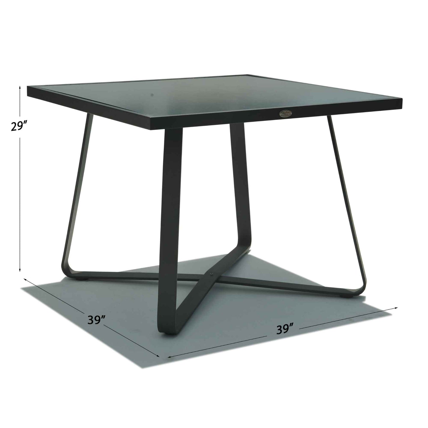 Horizon Square Dining Table with Glass