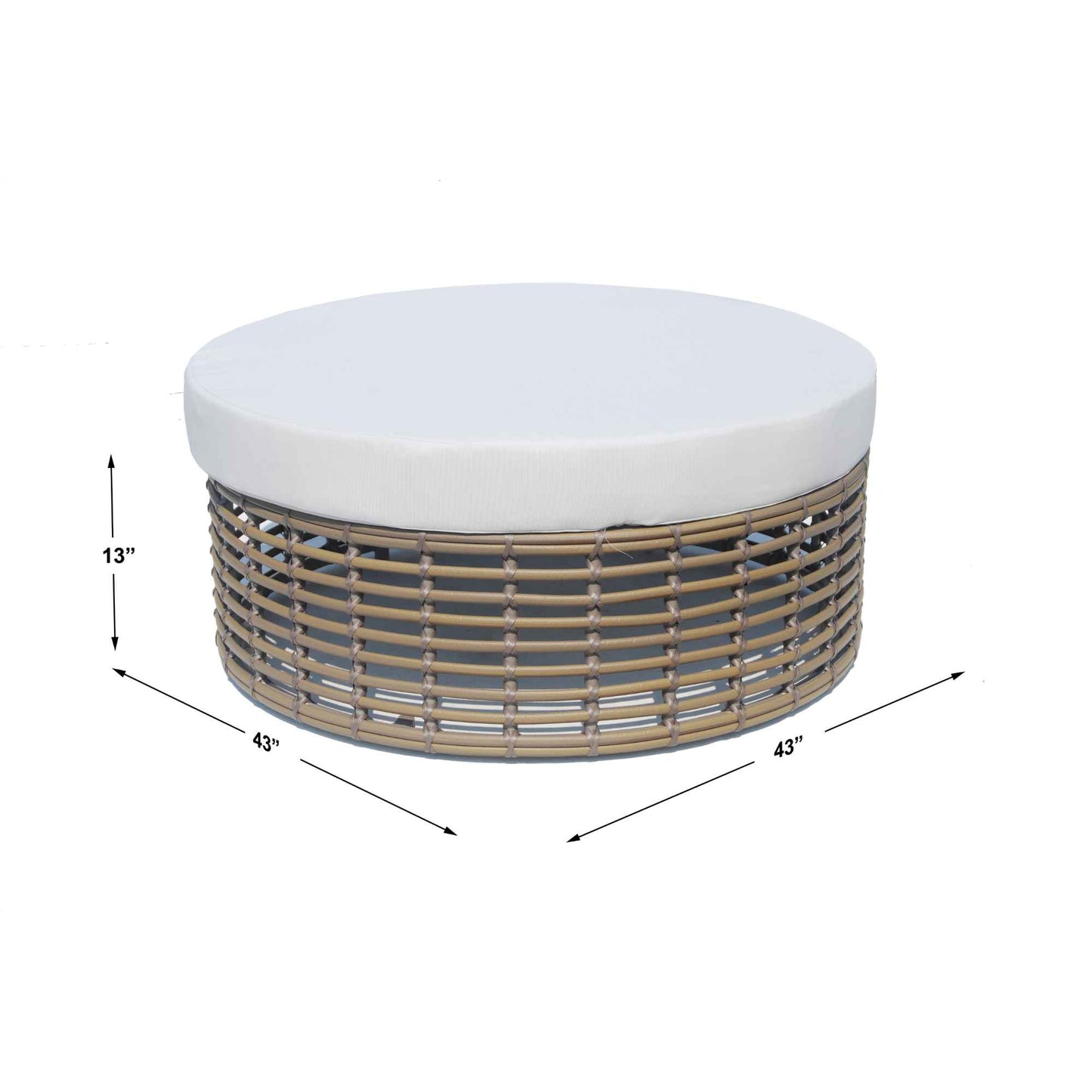 Halo Ottoman with Sunbrella Cushions