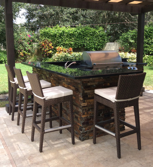 Atlantis Set of 2 Barstools with Cushion