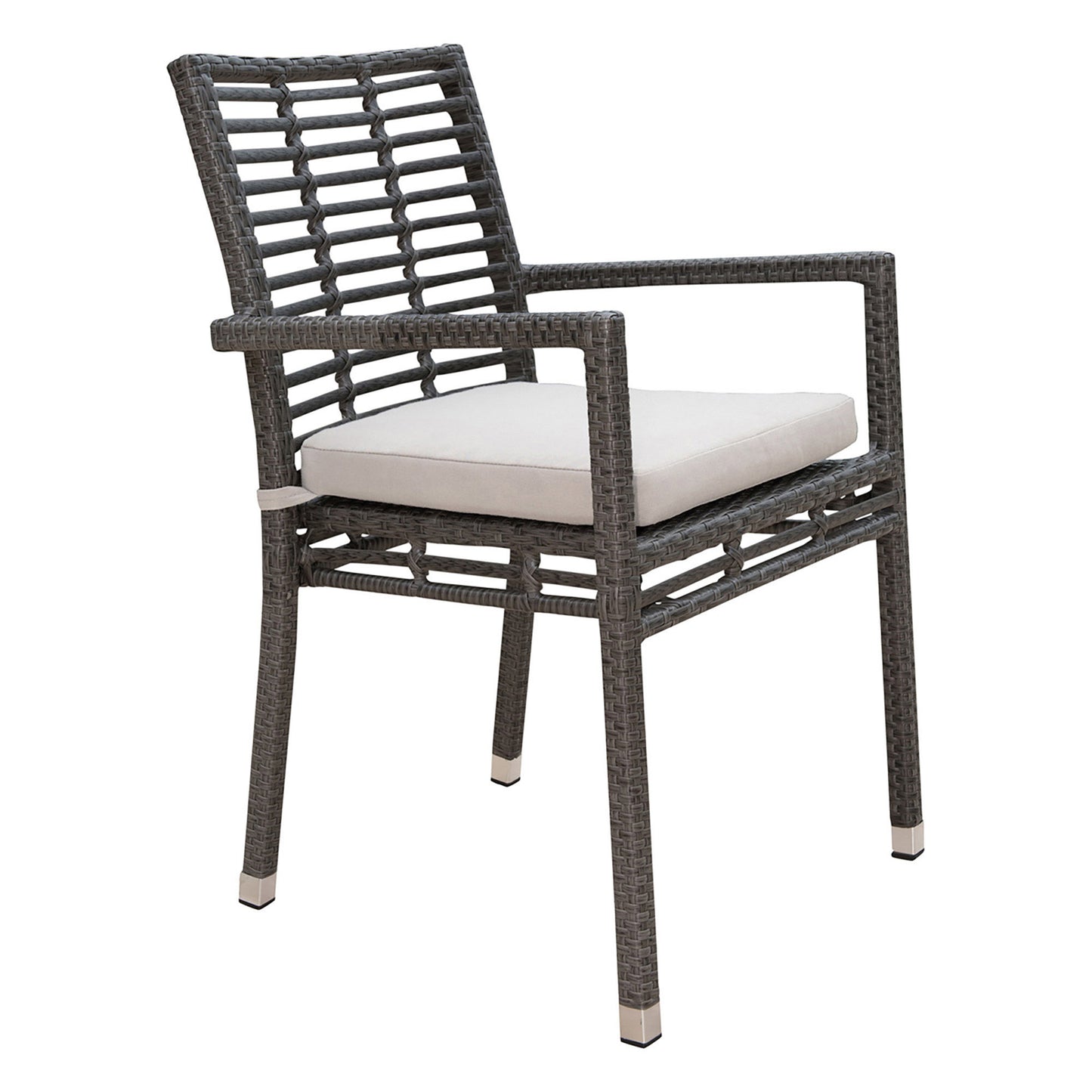 Panama Jack Graphite Set of 2 Stackable Armchairs with Cushion