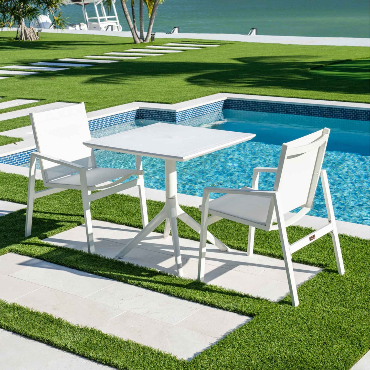 Panama Jack Mykonos Set of 2 Stackable Armchairs