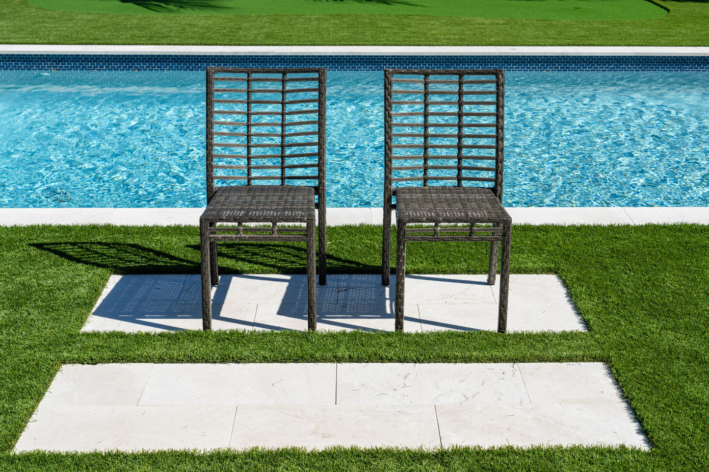 Panama Jack Graphite Set of 2 Stackable Side Chairs