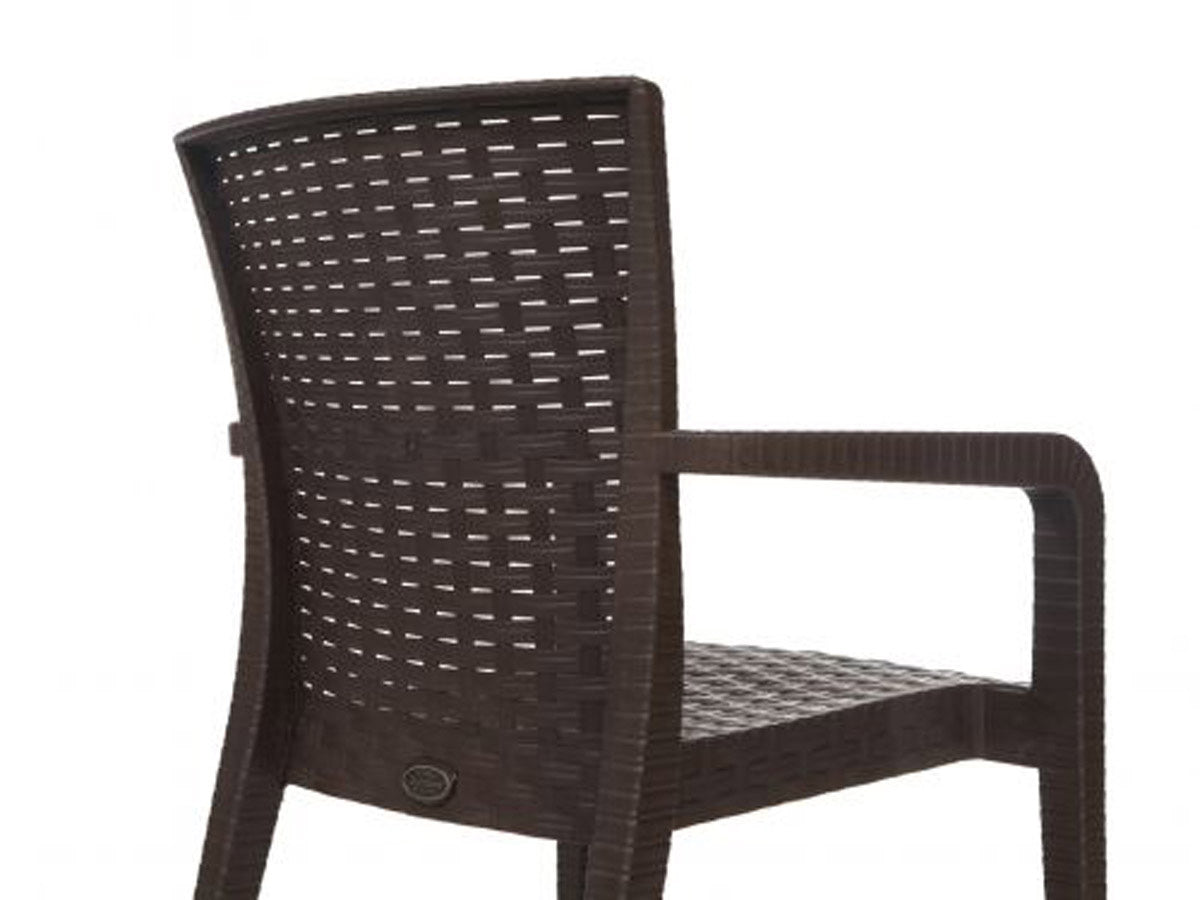 Alberta Set of 2 Stackable Armchair-Brown