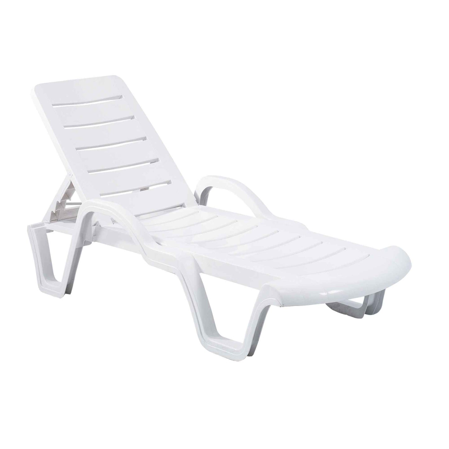Lara Set of 2 Stackable Chaise Lounge White