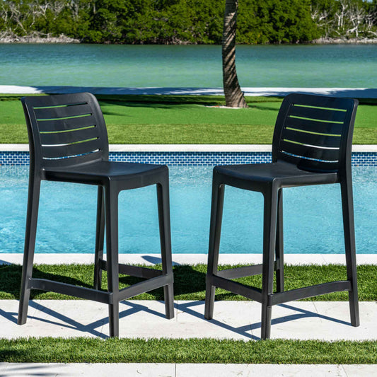 Leva Set of 2 Barstools - Anthracite