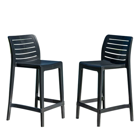 Leva Set of 2 Counterstools - Anthracite
