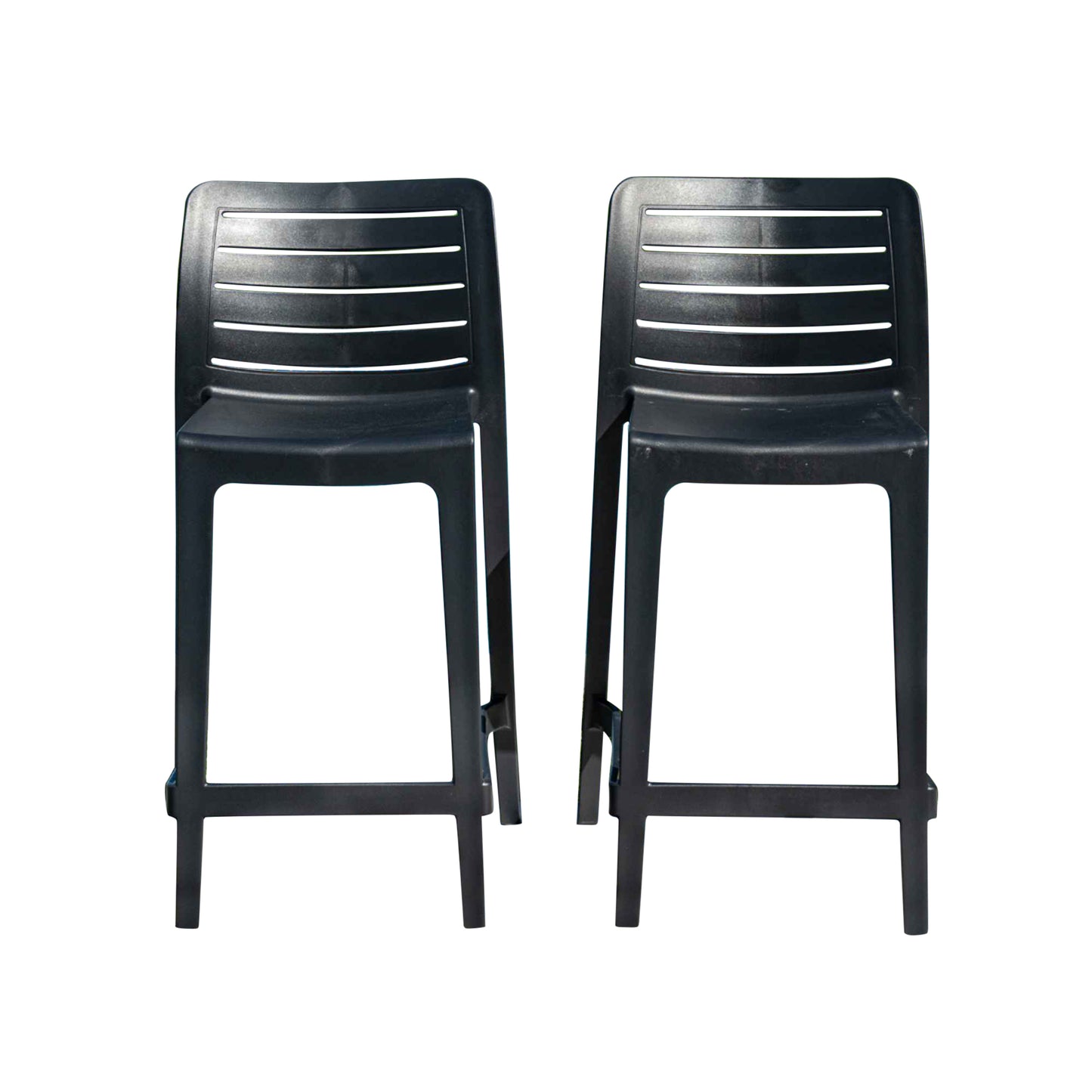 Leva Set of 2 Counterstools - Anthracite