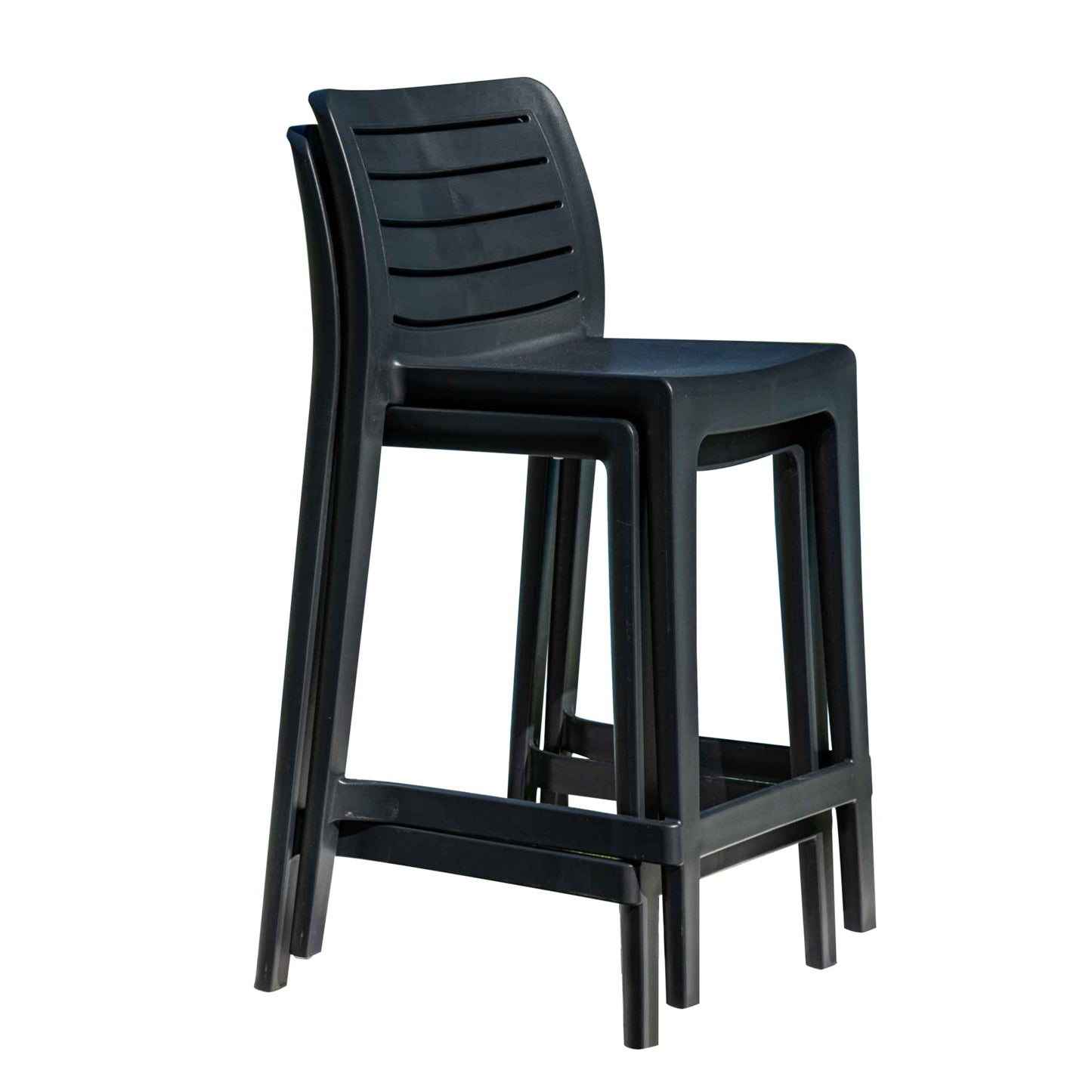 Leva Set of 2 Counterstools - Anthracite