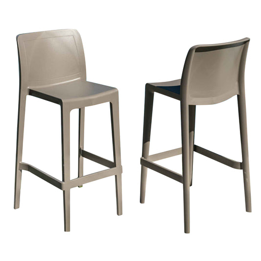 Luna Set of 2 Barstools - Cappuccino
