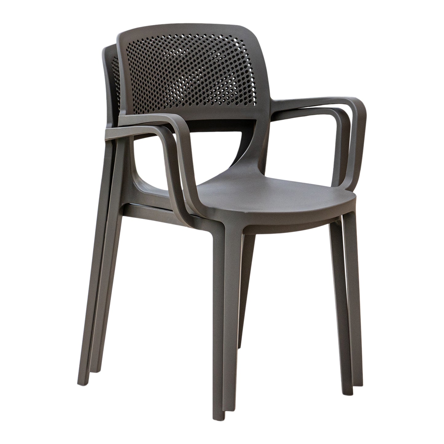 Mila Set of 2 Stackable Armchair-Cappuccino