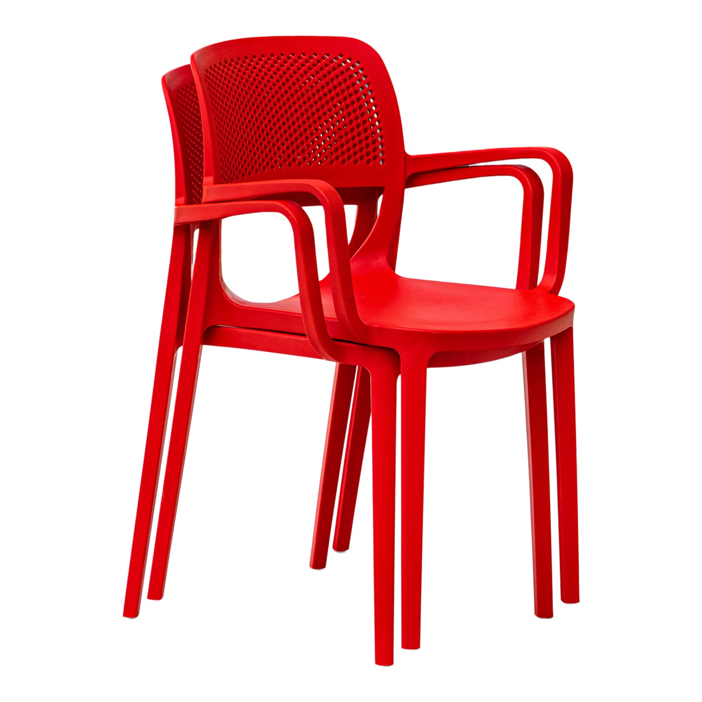 Mila Set of 2 Stackable Armchair-Red