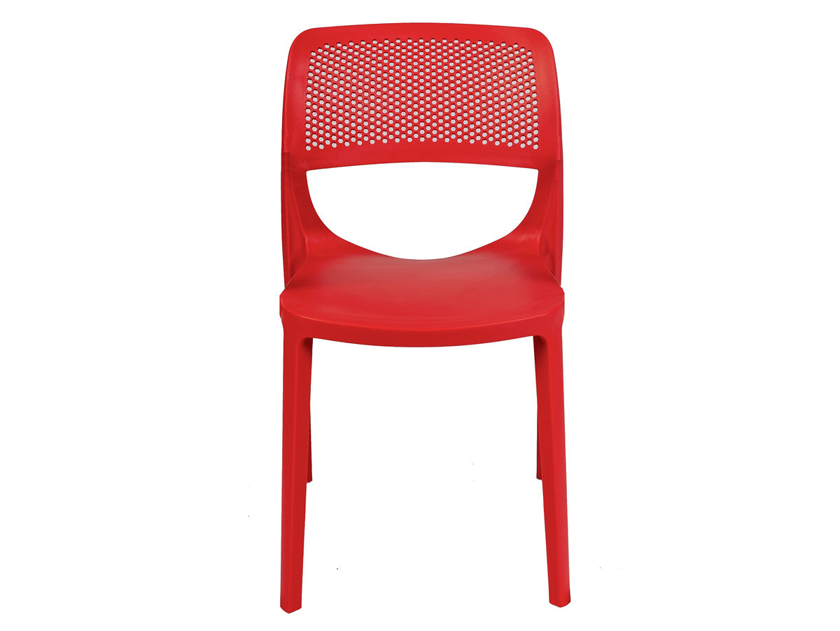 Mila Set of 2 Stackable Side Chair-Red