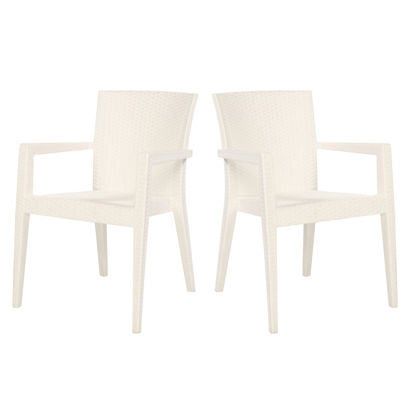 Montana Set of 2 Stackable Armchair-White