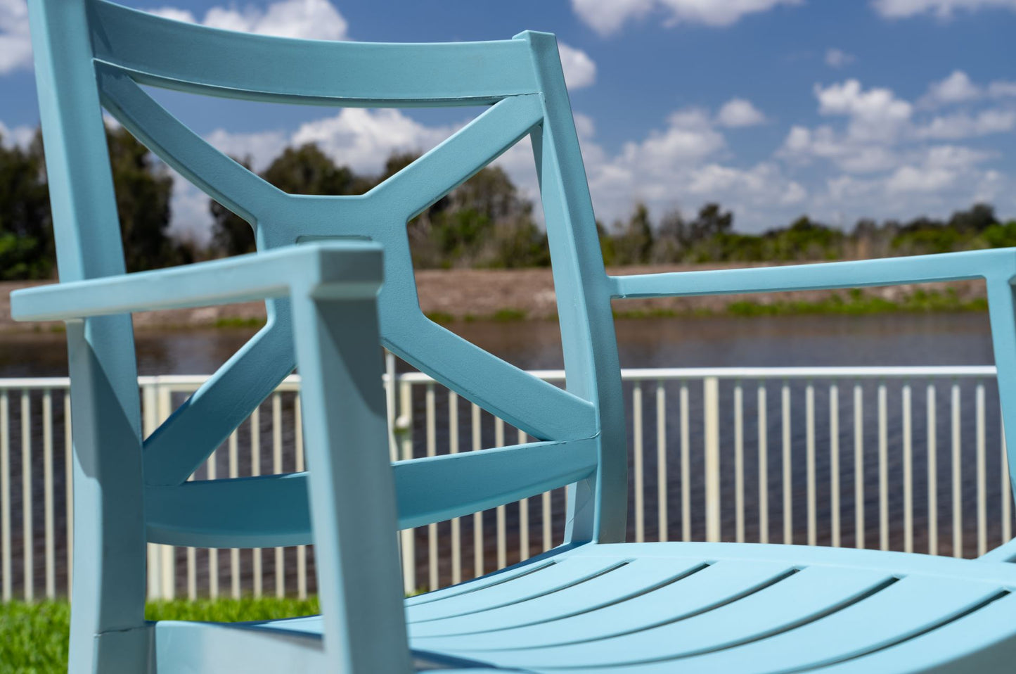 Zeus Set of 2 Stackable Armchair-Teal