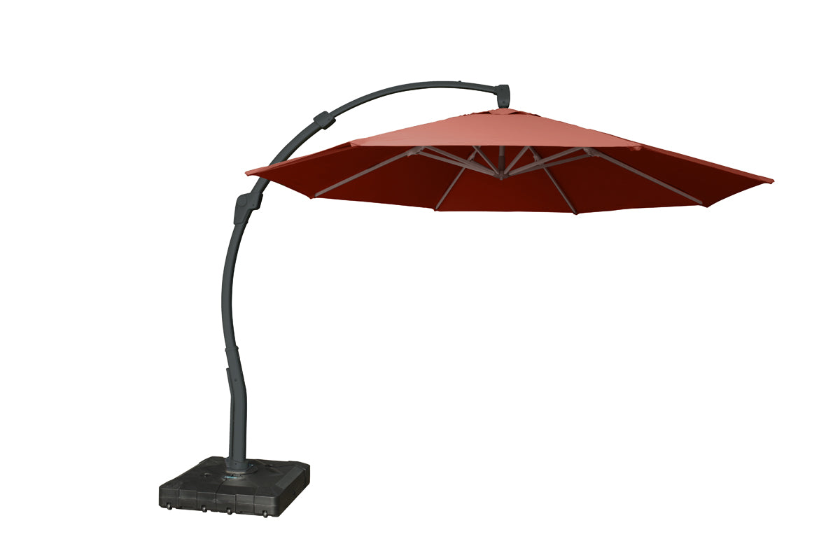 7.5 terracotta patio umbrella Panama Jack 11.5 ft Cantilever Sunbrella Terracotta 360 Umbrella w/Movable Base